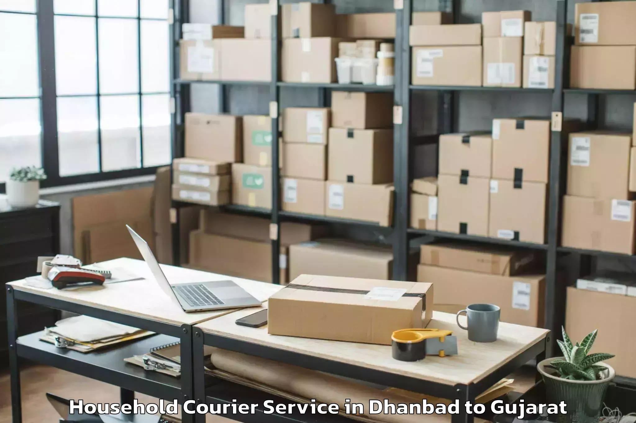 Dhanbad to Gadhada Household Courier